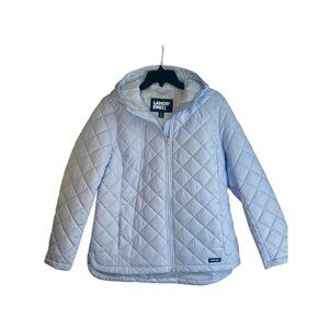 Lands’ End lightweight Insulated Hoodie Jacket Soft Periwinkle Womens Medium